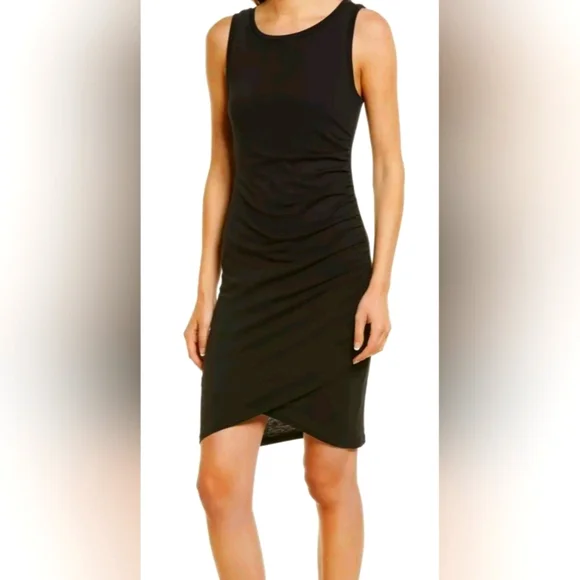 treasure and bond side ruched bodycon dress Treasure & Bond Dresses | Treasure & Bond Side Ruched Black Sleeveless Dress Size Xxs Nwt | Color: Black | Size: Xxs